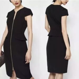 NEW Ted Baker Fearnid Architectural Pencil Dress in Black 5 US 14